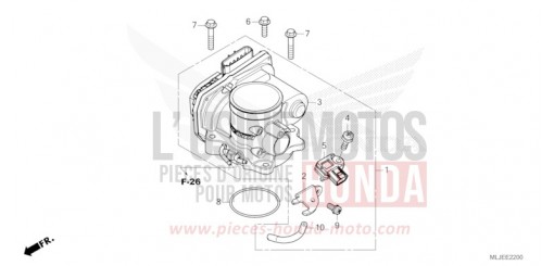 CORPS DE PAPILLON GL1800DAR de 2024